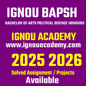 IGNOU BAPSH SOLVED ASSIGNMENT 2025 2026